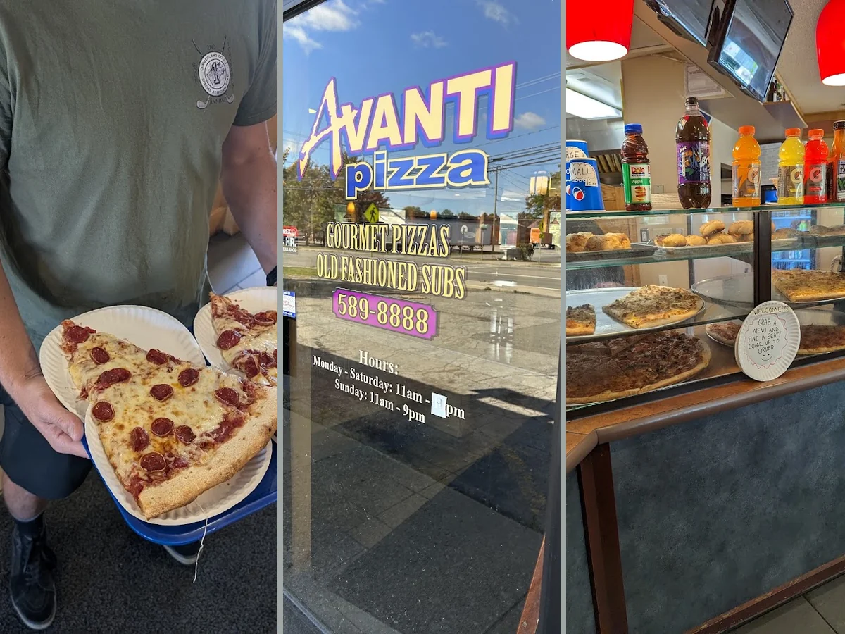 Hot pizza and sides ready for takeaway